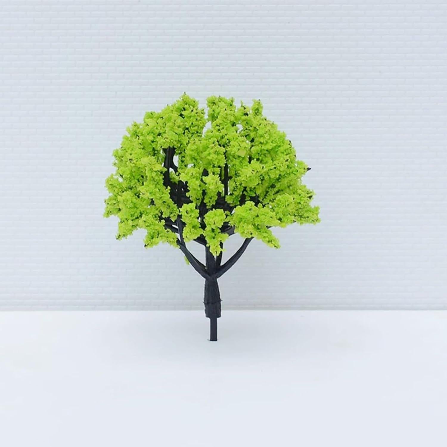 Cayway 60 PCS Miniature Trees Miniature Flower Cluster Mixed Model Trees Accessories Model Train Scenery Fake Trees for Building Model, Model Scenery for DIY Crafts