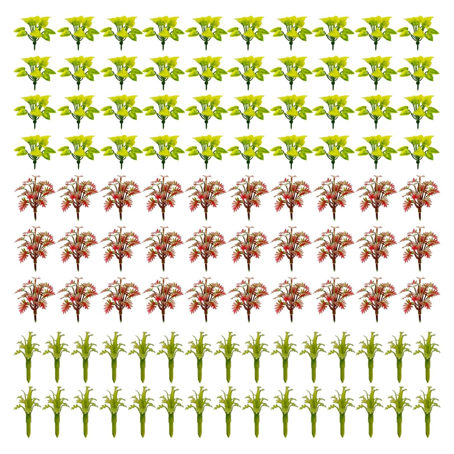 Cayway 100 PCS Plantas Miniatura Plástico 3-6 cm Jardín