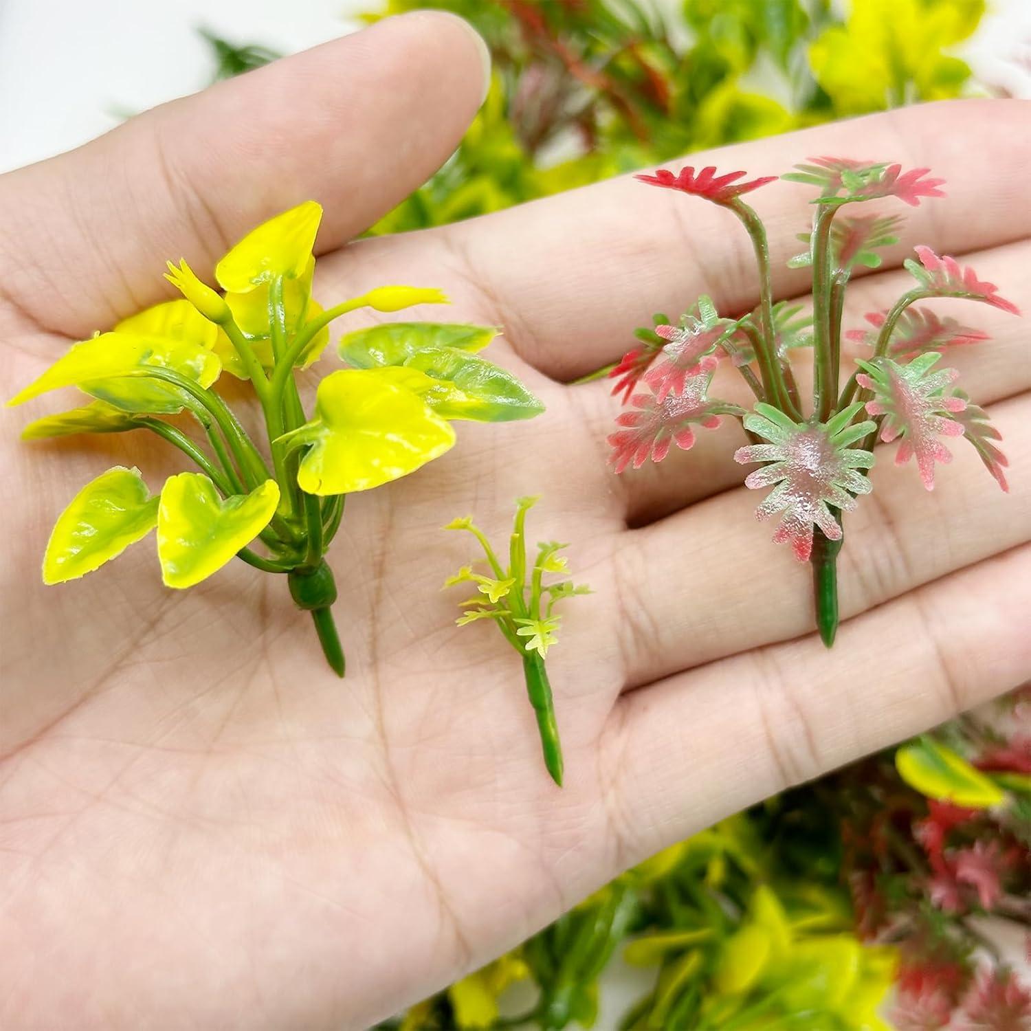 Cayway 100 PCS Plantas Miniatura Plástico 3-6 cm Jardín