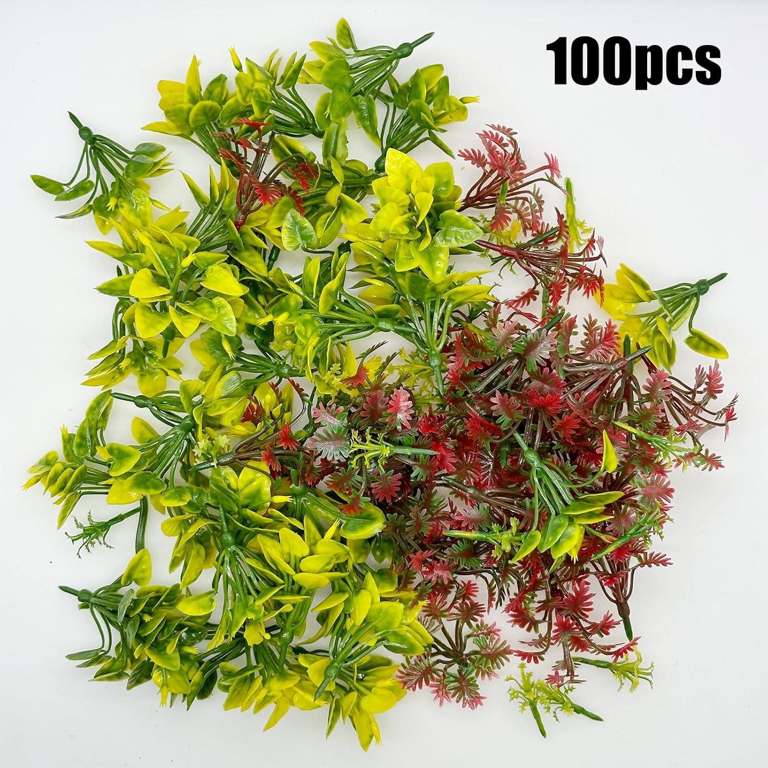 Cayway 100 PCS Plantas Miniatura Plástico 3-6 cm Jardín