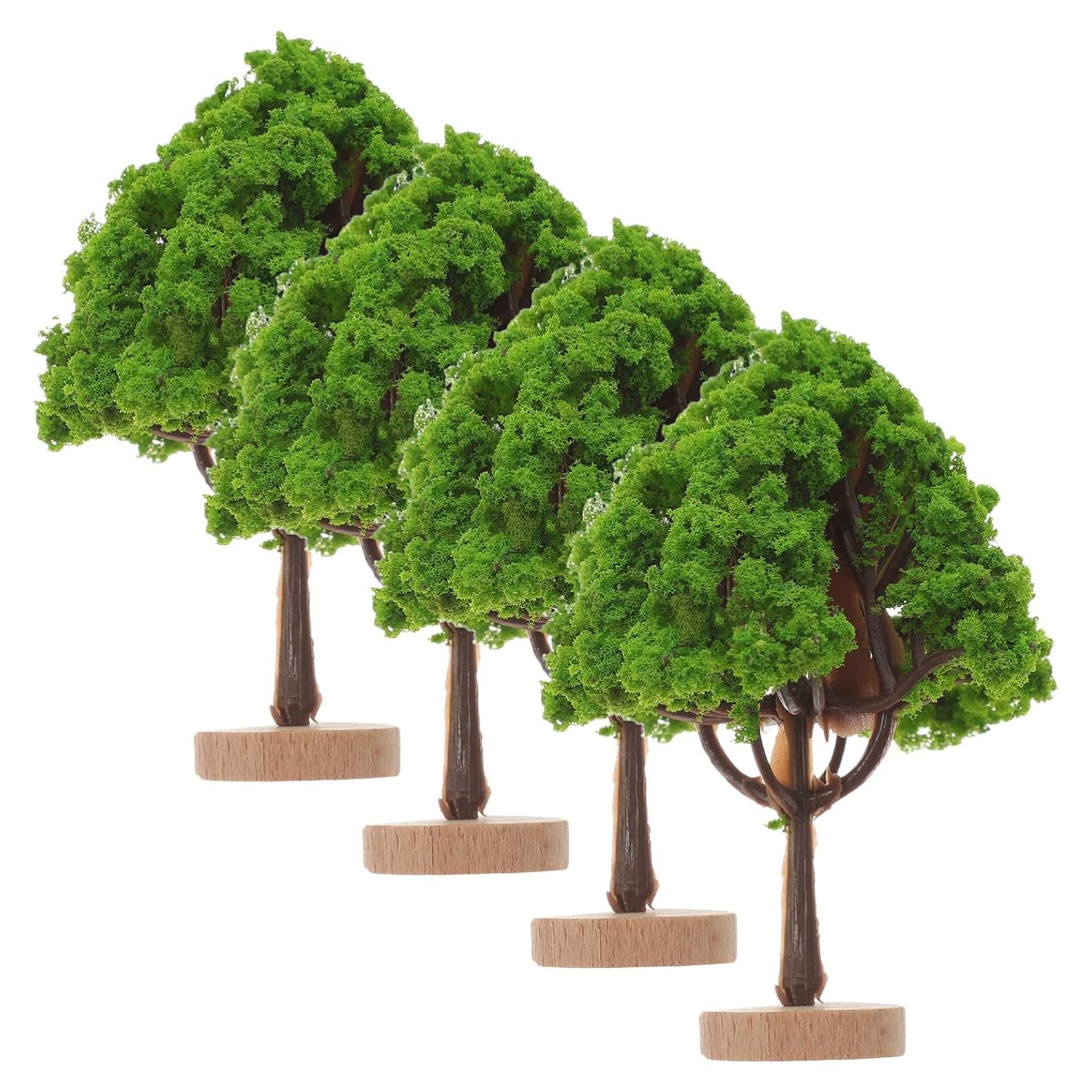 ARTIBETTER 4pcs Árboles Falsos Miniatura 7x4.5cm Jardín