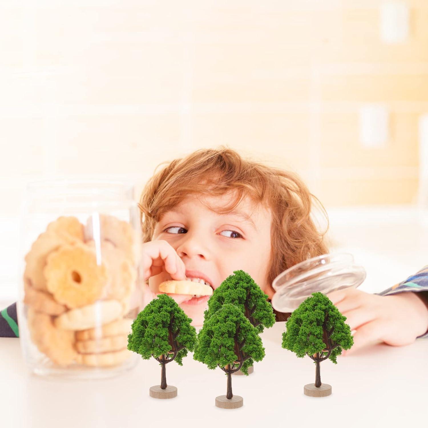 ARTIBETTER 4pcs Árboles Falsos Miniatura 7x4.5cm Jardín