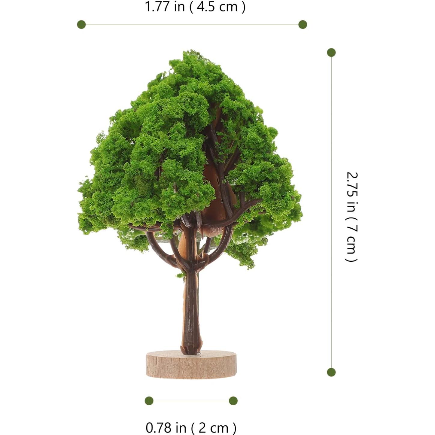 ARTIBETTER 4pcs Árboles Falsos Miniatura 7x4.5cm Jardín