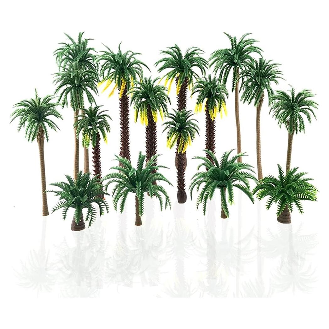 16 Piezas Árboles de Coco Tropical SaktopDeco 2.5-12cm