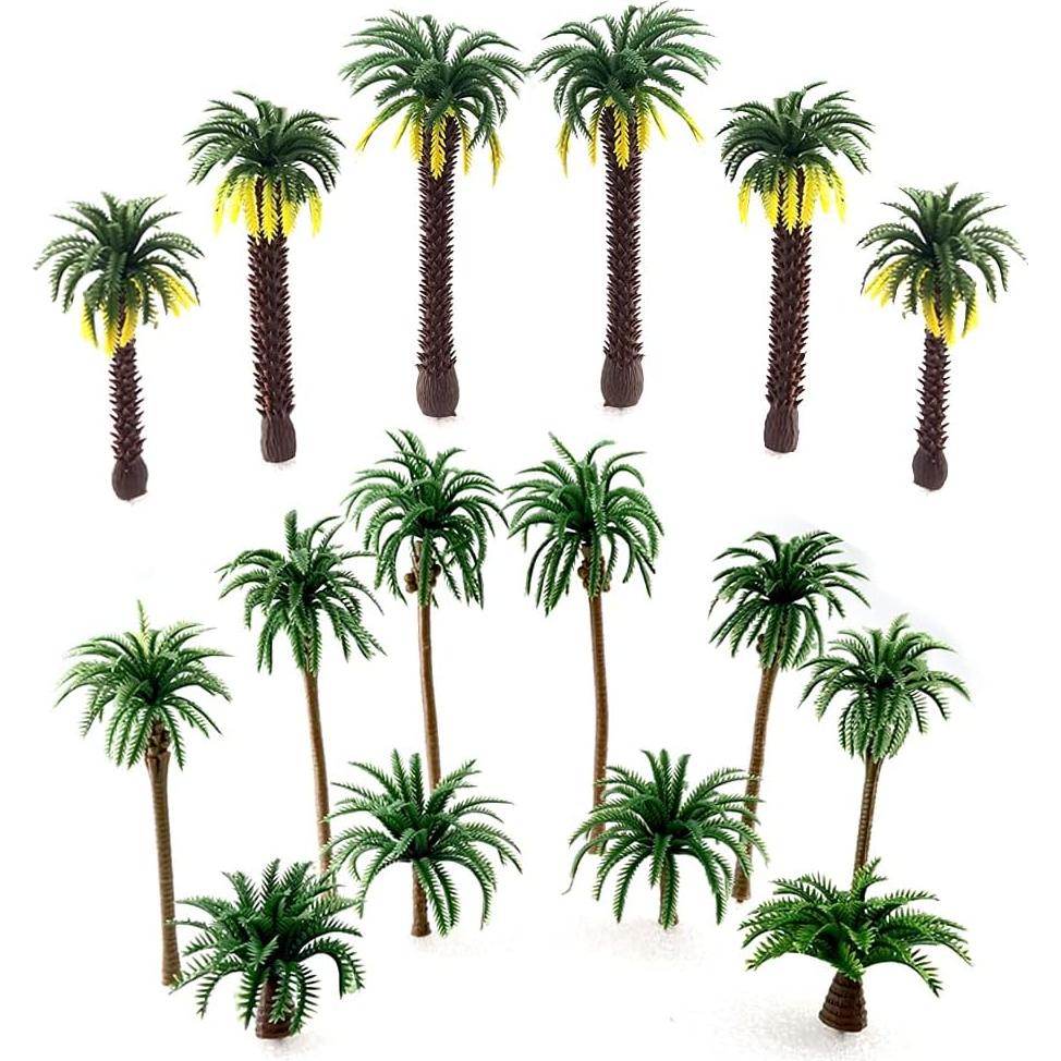 16 Piezas Árboles de Coco Tropical SaktopDeco 2.5-12cm