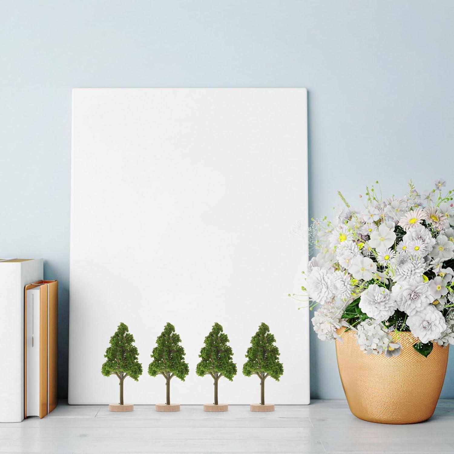 Kichvoe Mini Árboles 4Pcs para Dioramas 6x3cm Verde