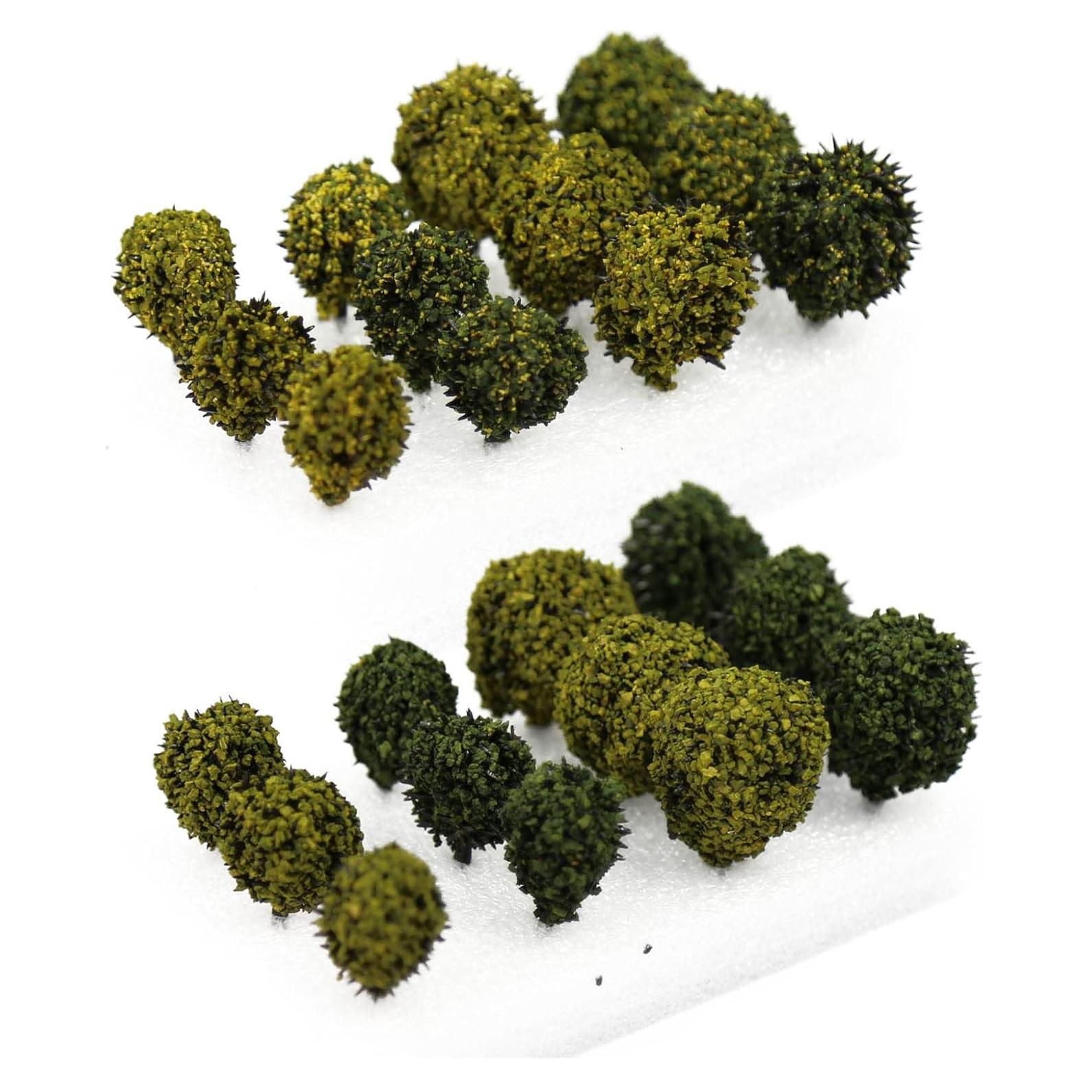 Arbustos Miniatura Evemodel para Escenografía 24 Piezas