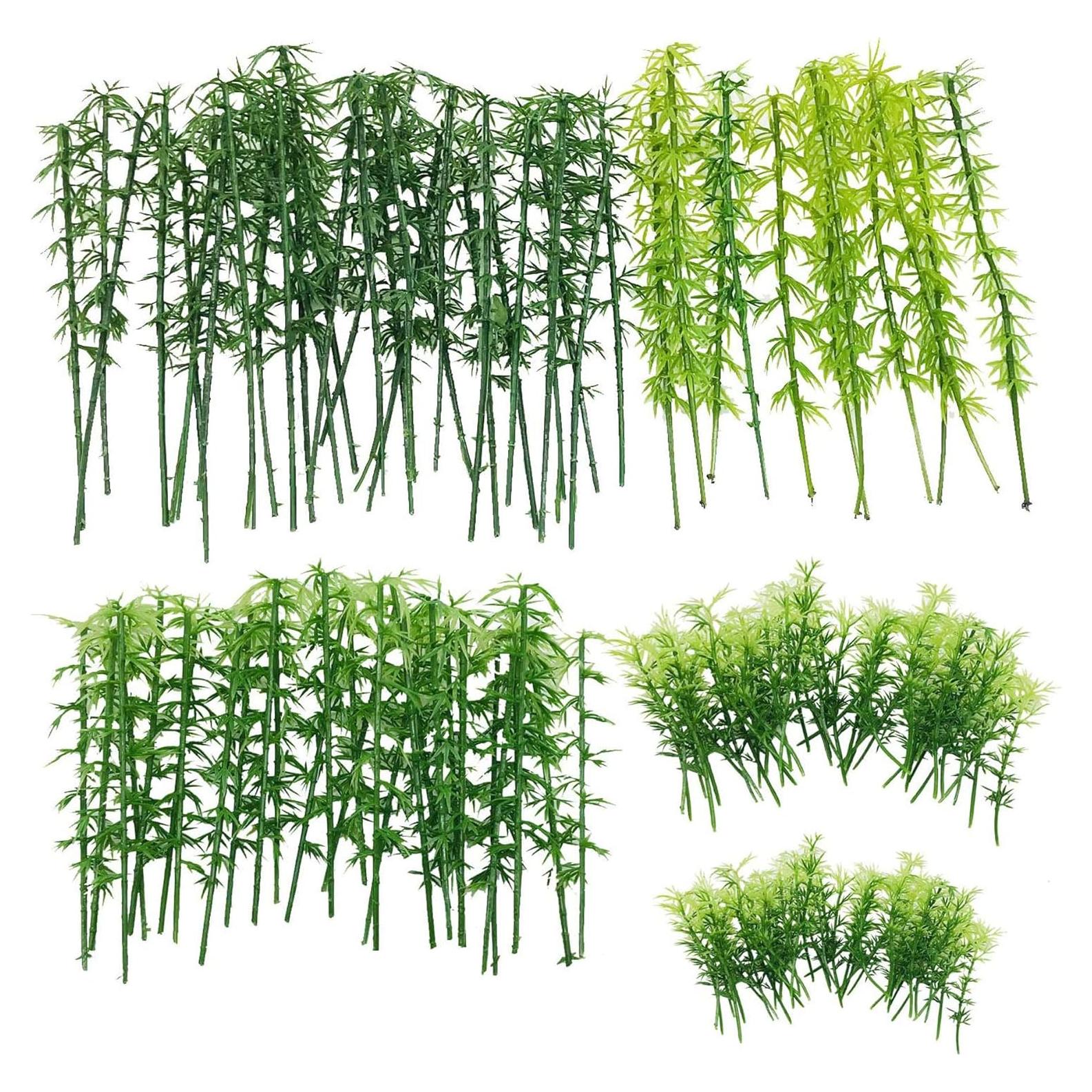 120 Árboles de Bambú Woohome 5 Tamaños Verde Decoración