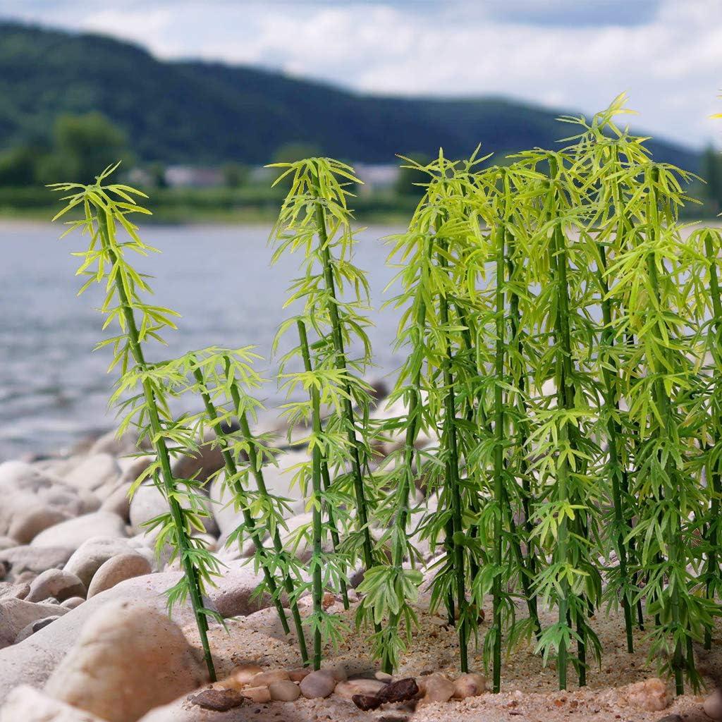 120 Árboles de Bambú Woohome 5 Tamaños Verde Decoración