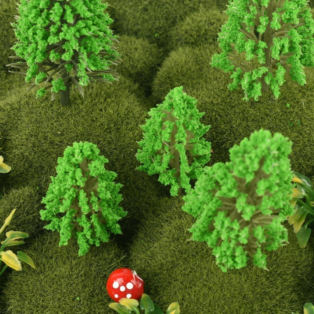Miniaturas de Árboles Falsos LUEYAO 30 PCS Verde 3-10 cm