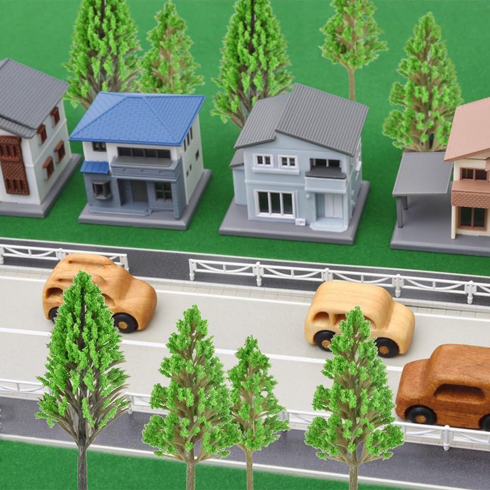 Miniaturas de Árboles Falsos LUEYAO 30 PCS Verde 3-10 cm