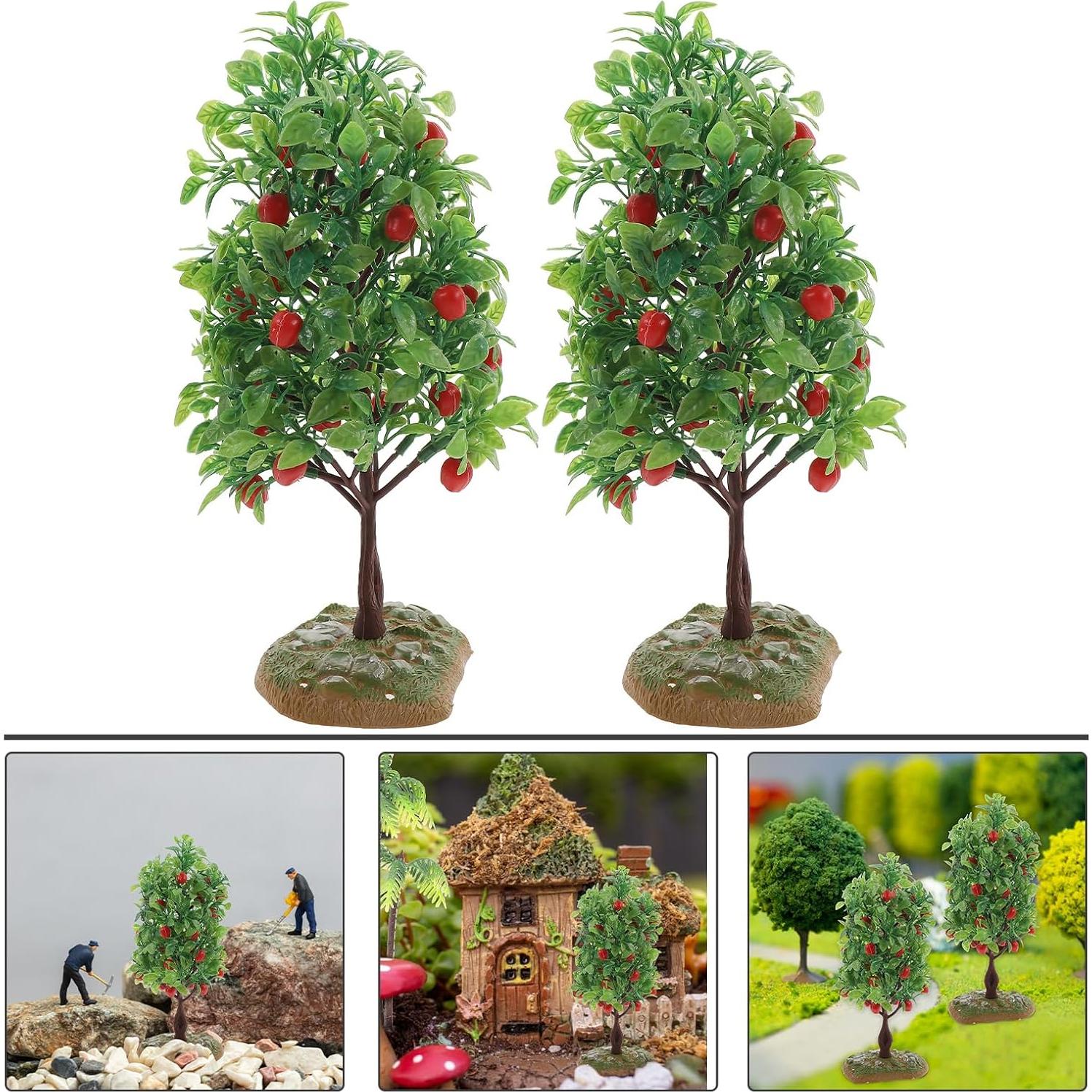 Mini Árbol Bonsái Artificial EXCEART Verde 21x10.5 cm