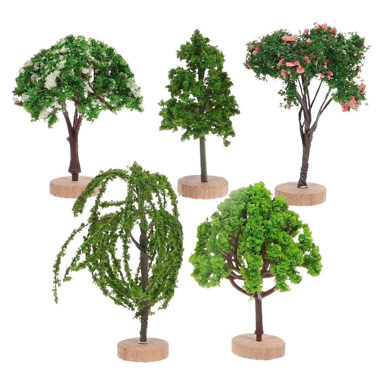 Luxshiny 5pcs Árboles de Plástico para Diorama 7,29cm
