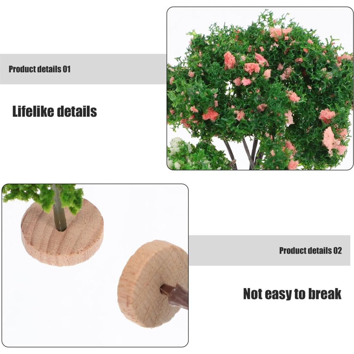 Luxshiny 5pcs Árboles de Plástico para Diorama 7,29cm