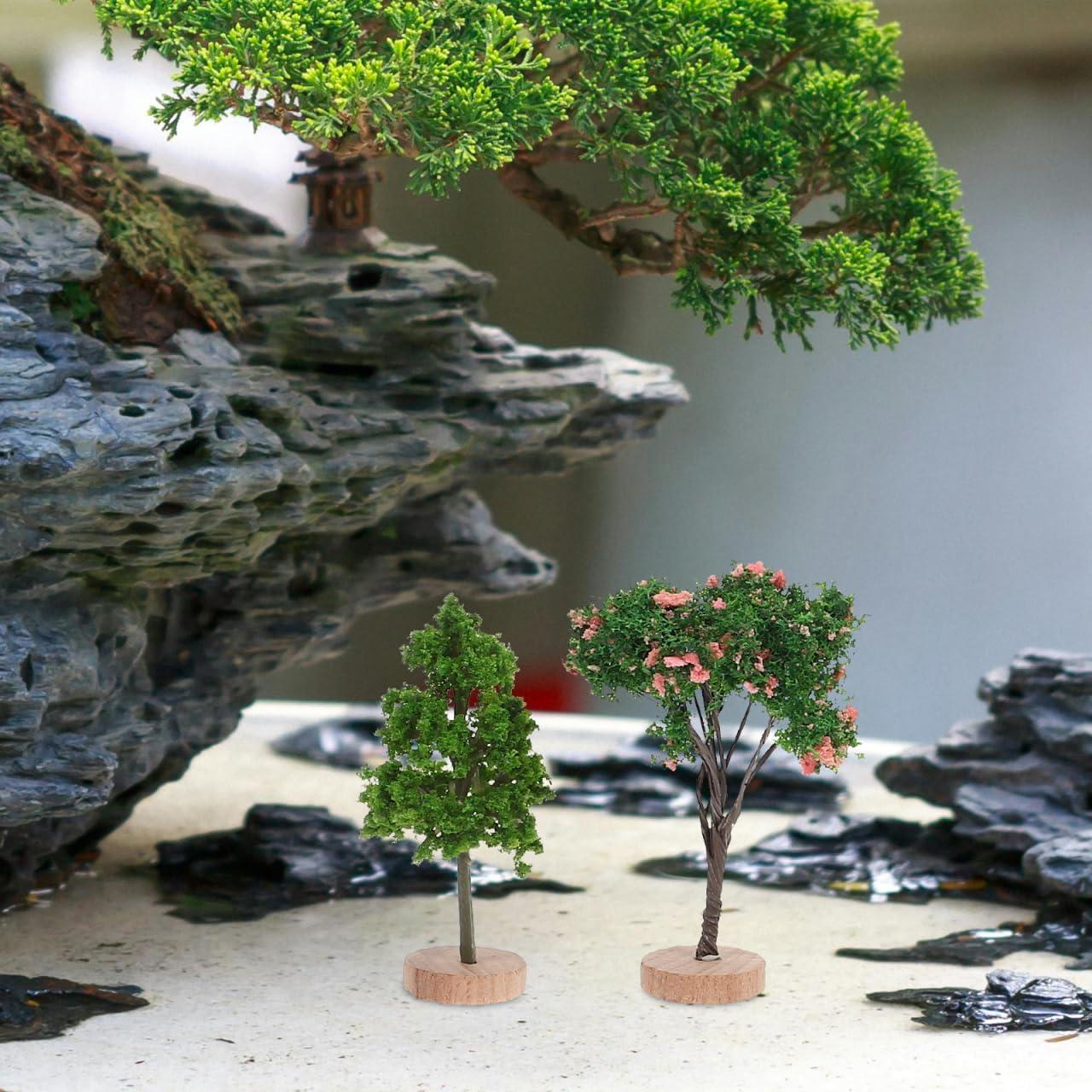 Luxshiny 5pcs Árboles de Plástico para Diorama 7,29cm