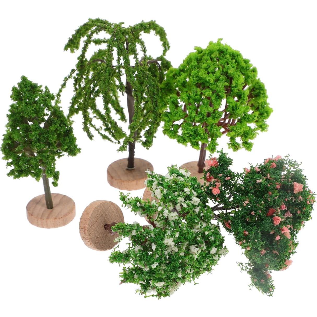 Luxshiny 5pcs Árboles de Plástico para Diorama 7,29cm