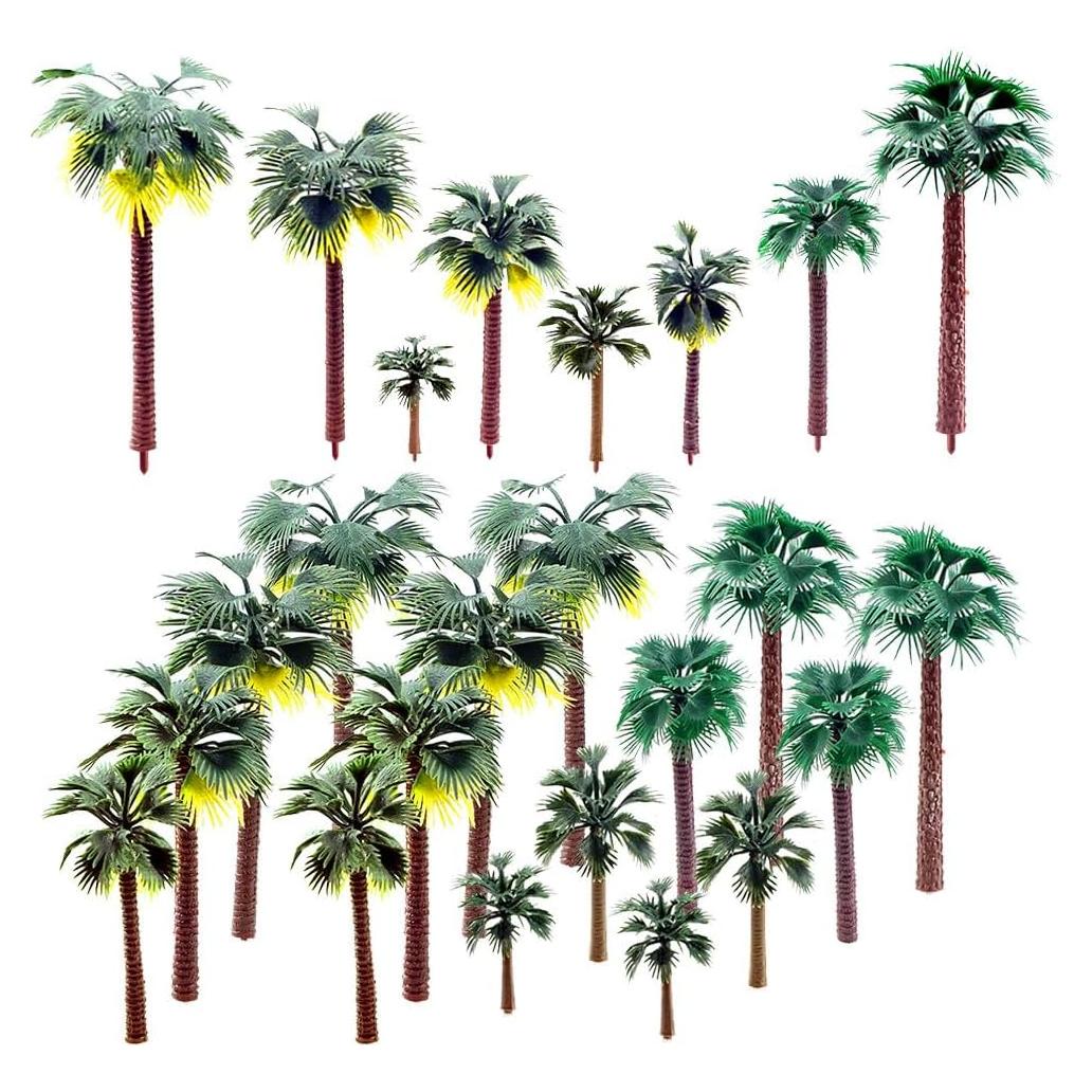 24 Miniaturas de Árboles de Palma SaktopDeco 4-15 cm