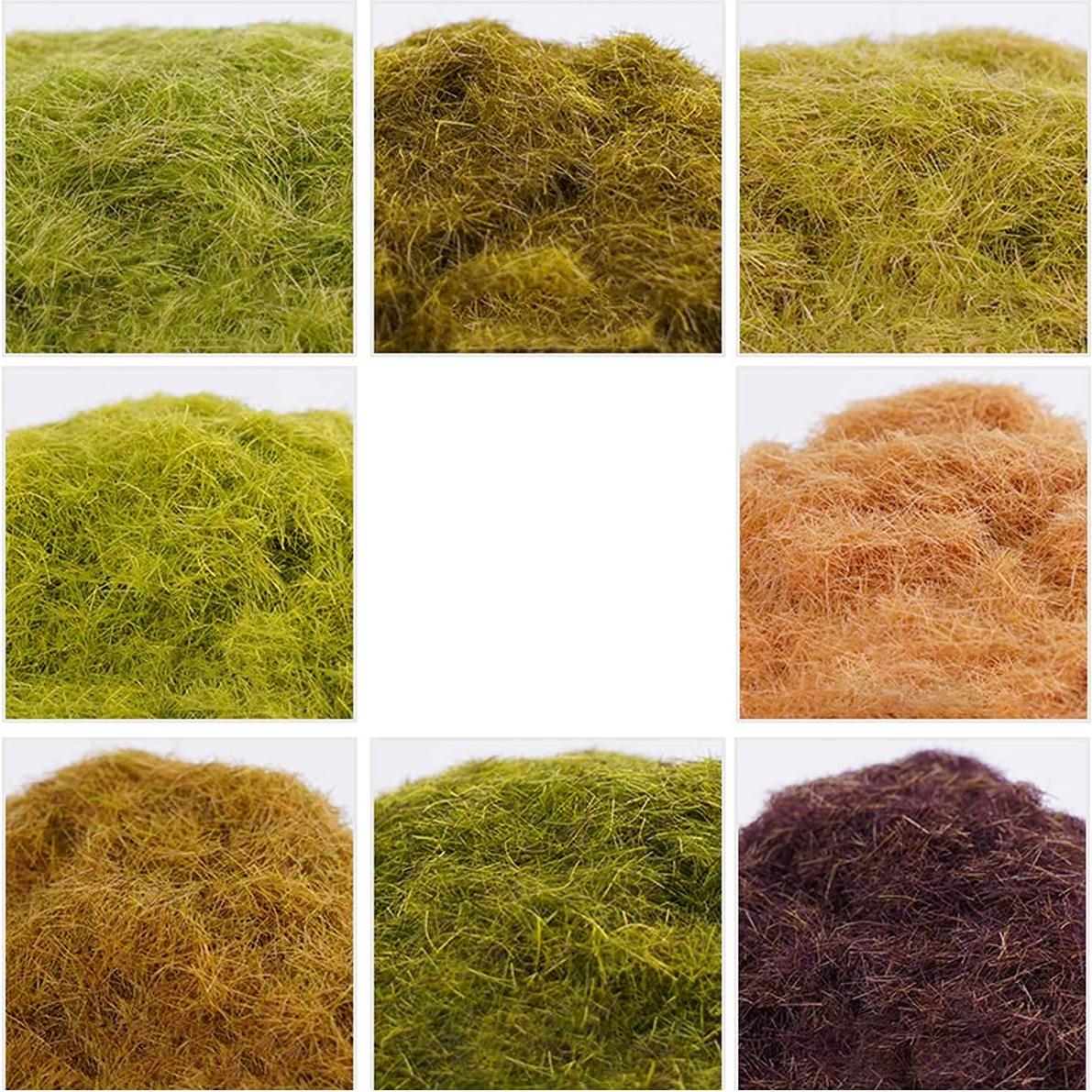 Cayway 10 Piezas Césped Estático 8 Colores 3MM para Modelos