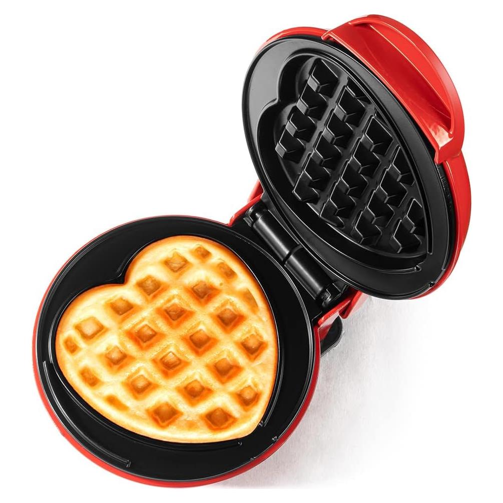 Horno de Waffles Holstein Housewares Corazón Rojo 10 cm