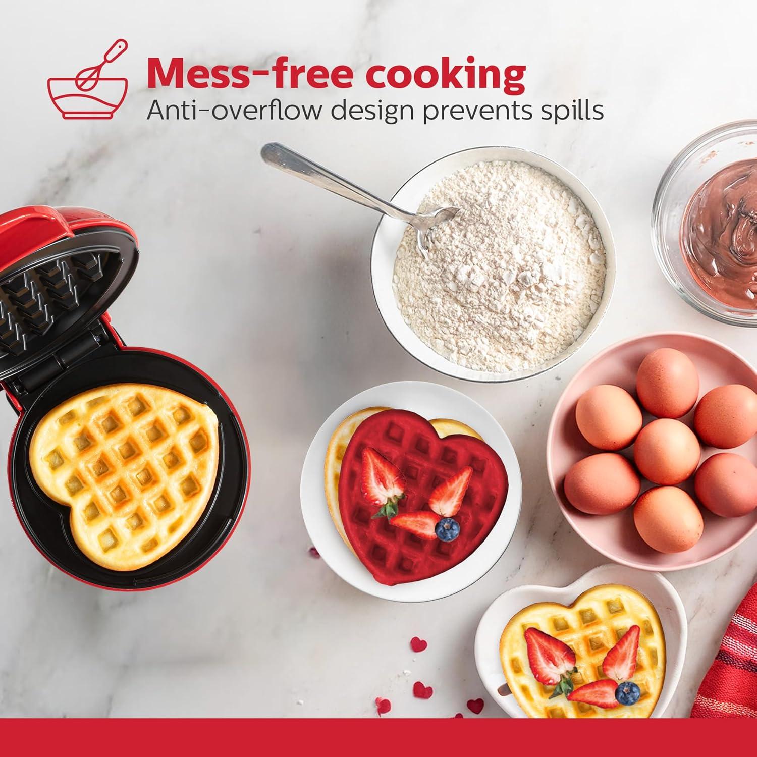 Horno de Waffles Holstein Housewares Corazón Rojo 10 cm