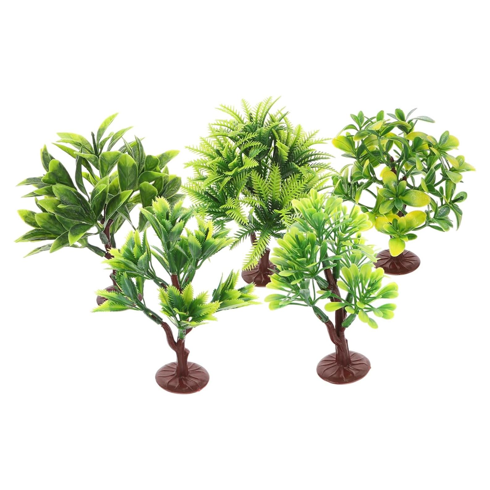 10 Mini Árboles de Plástico NUOBESTY para Decoración