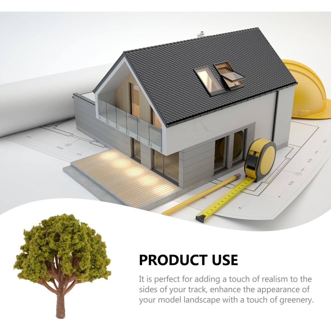 20 Mini Árboles Falsos BESPORTBLE 3-8cm Verde Decoración