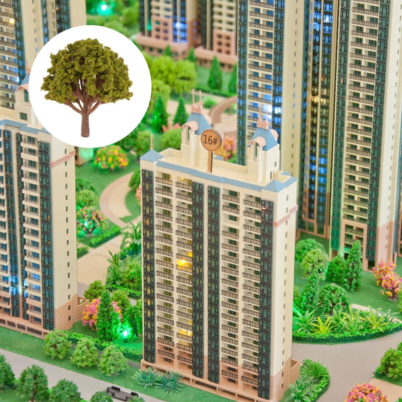 20 Mini Árboles Falsos BESPORTBLE 3-8cm Verde Decoración