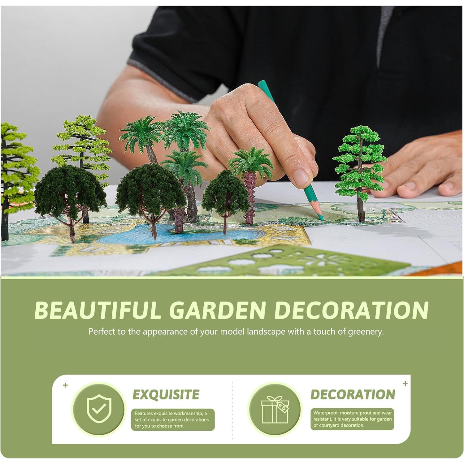 DOITOOL 20 Pcs Árboles de Modelo 3 a 8 cm para Diorama