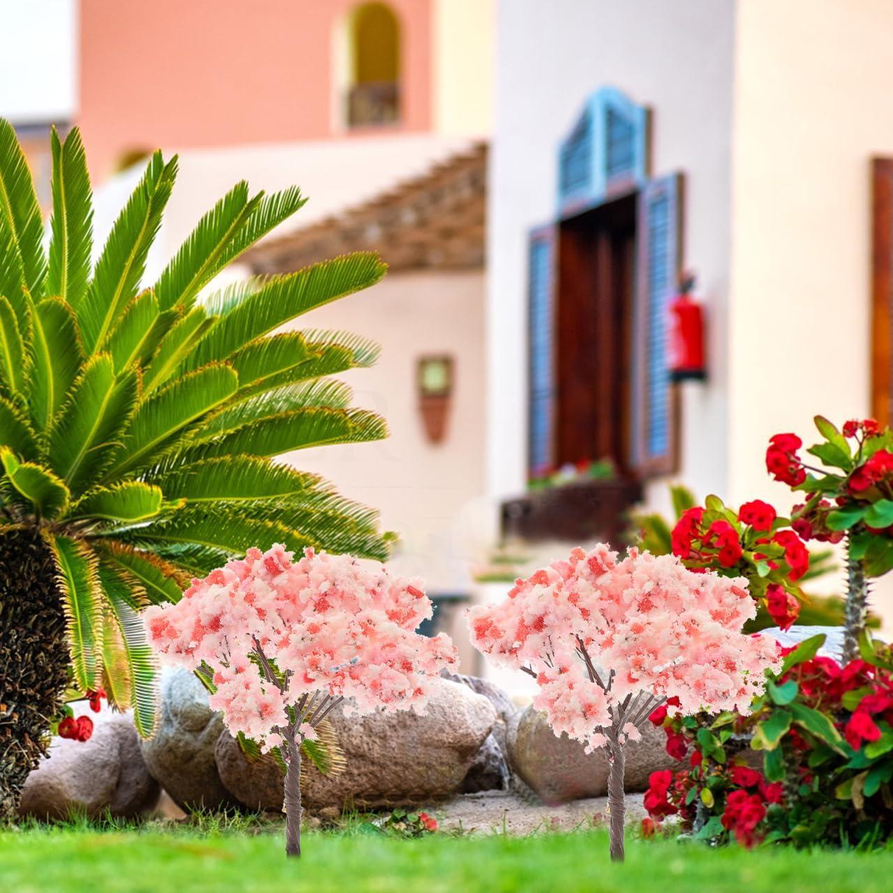 Happyyami 12pcs Árboles de Cerezo Rosa para Decoración