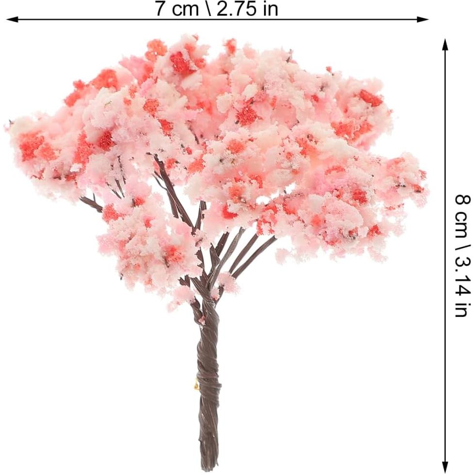 Happyyami 12pcs Árboles de Cerezo Rosa para Decoración