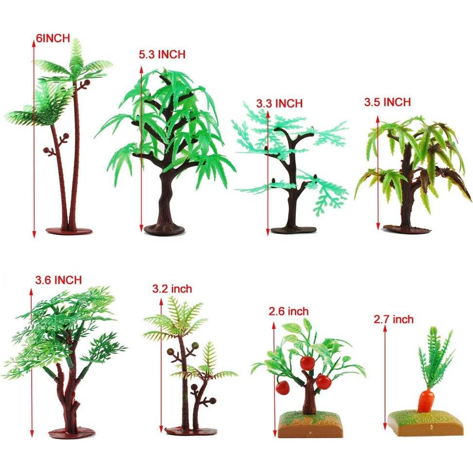 25 Árboles de Paisaje NWFashion 7.5-14 cm para Diorama
