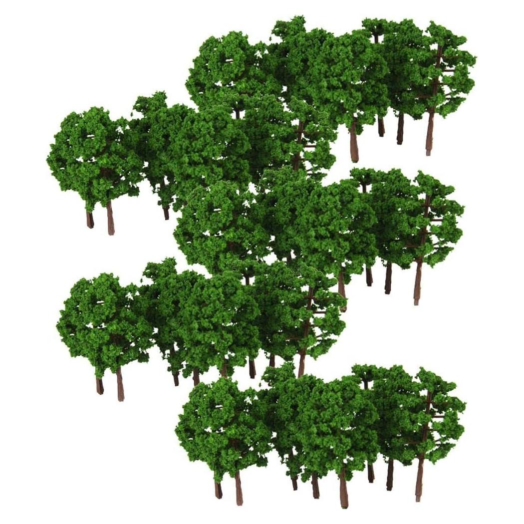 100 Árboles de Modelo 8cm Baoblaze para Dioramas Escala HO