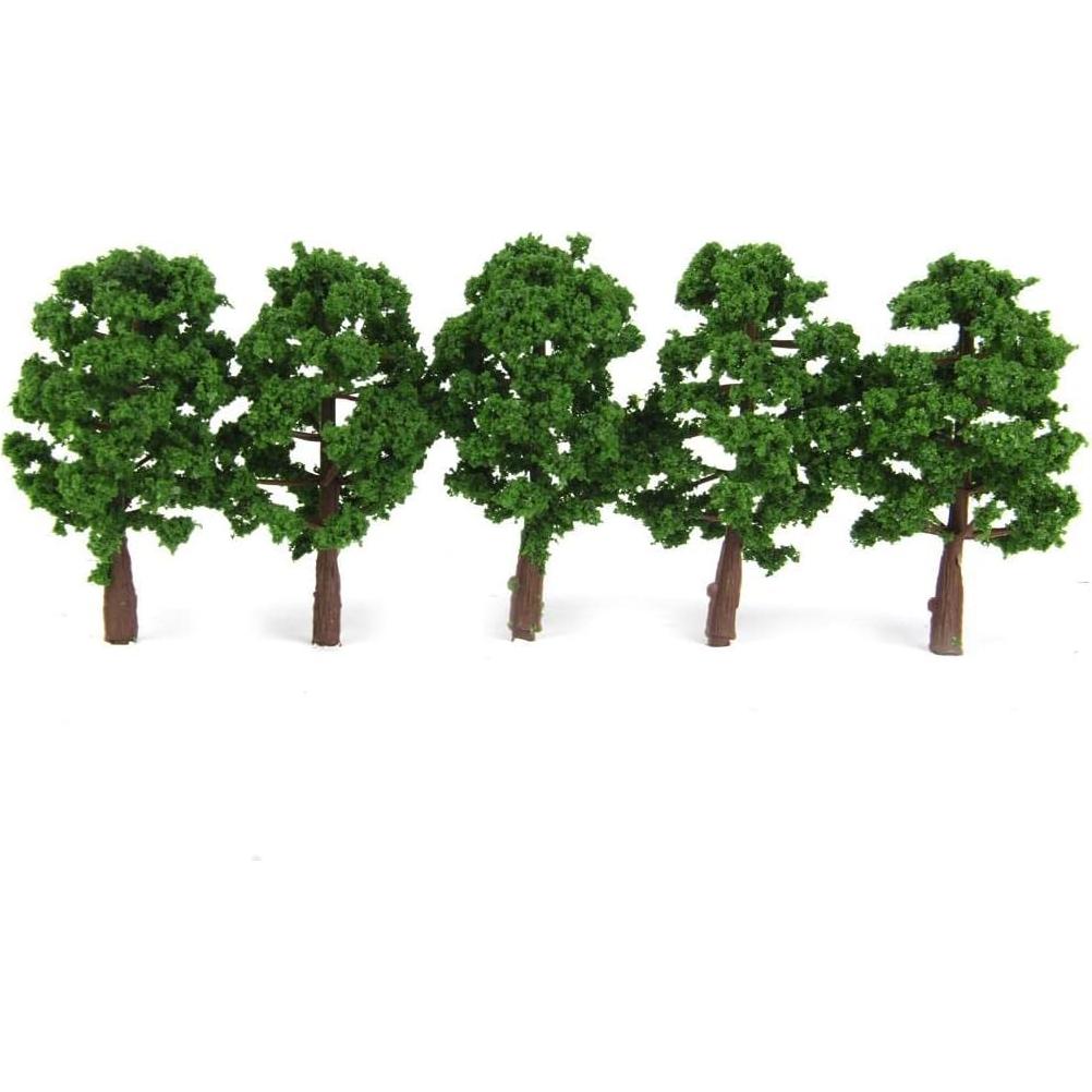 100 Árboles de Modelo 8cm Baoblaze para Dioramas Escala HO