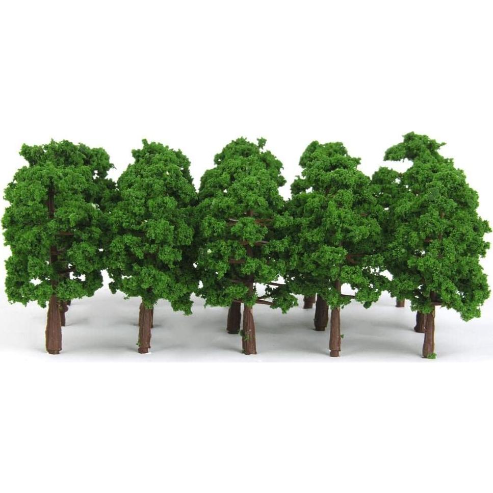 100 Árboles de Modelo 8cm Baoblaze para Dioramas Escala HO