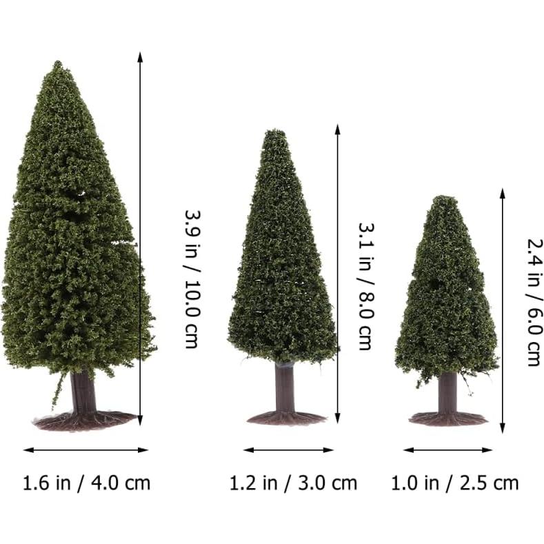 Modelo de Árbol de Cedro EXCEART 15 Pcs 10-6 cm Decoración