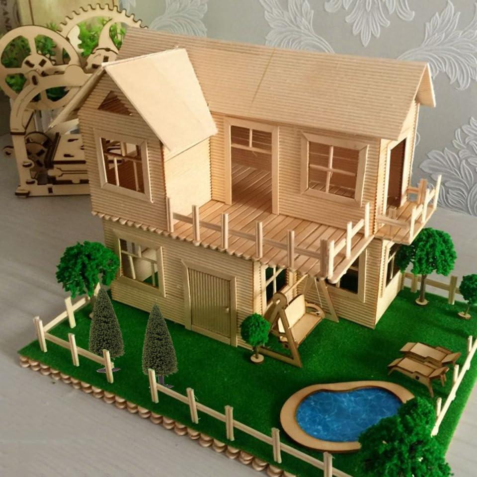 Modelo de Árbol de Cedro EXCEART 15 Pcs 10-6 cm Decoración