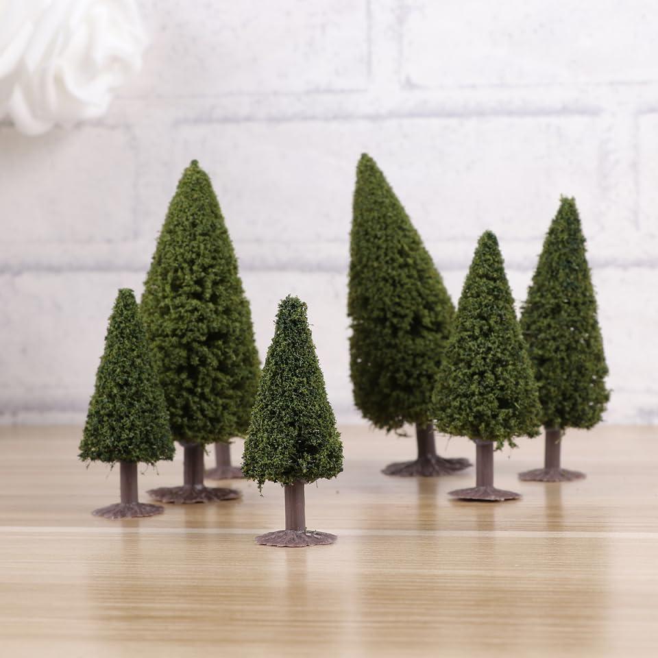 Modelo de Árbol de Cedro EXCEART 15 Pcs 10-6 cm Decoración