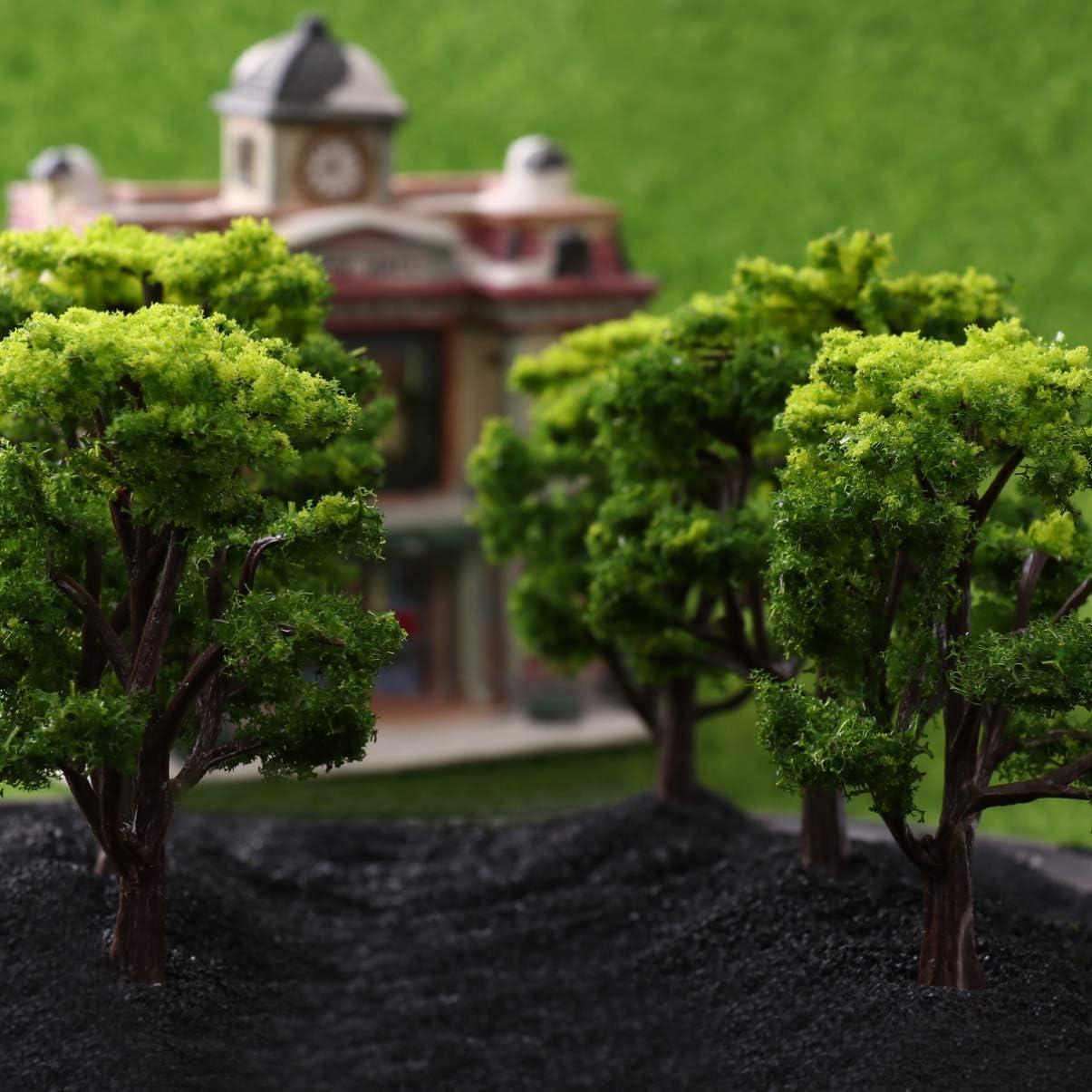 12 Árboles Miniatura Verdes FOMIYES 10 cm para Diorama