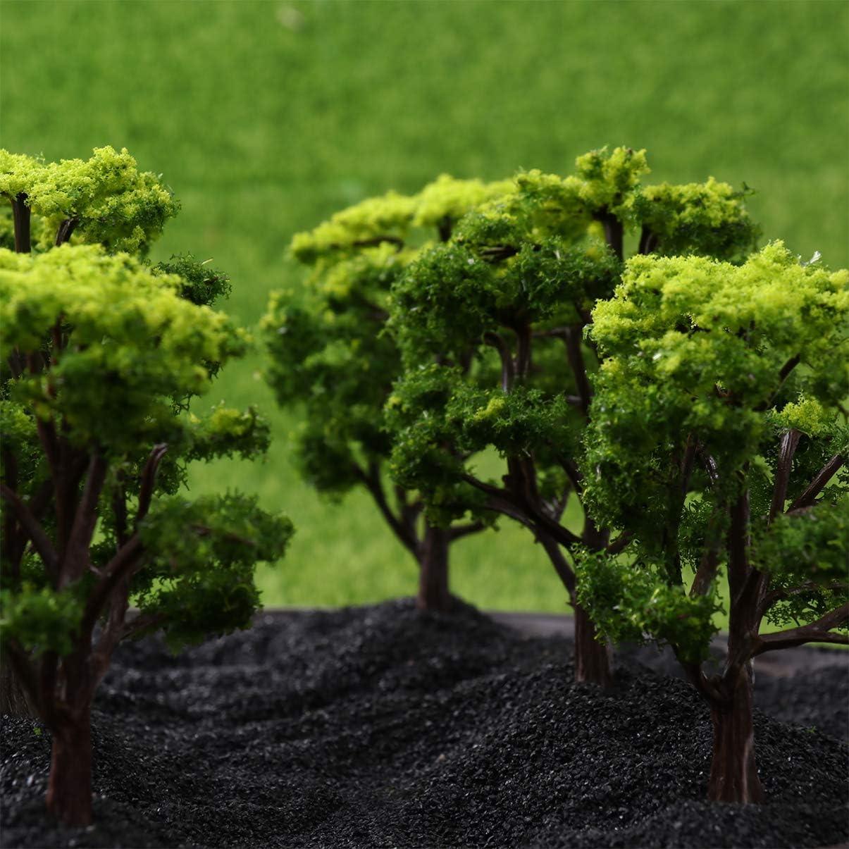 12 Árboles Miniatura Verdes FOMIYES 10 cm para Diorama