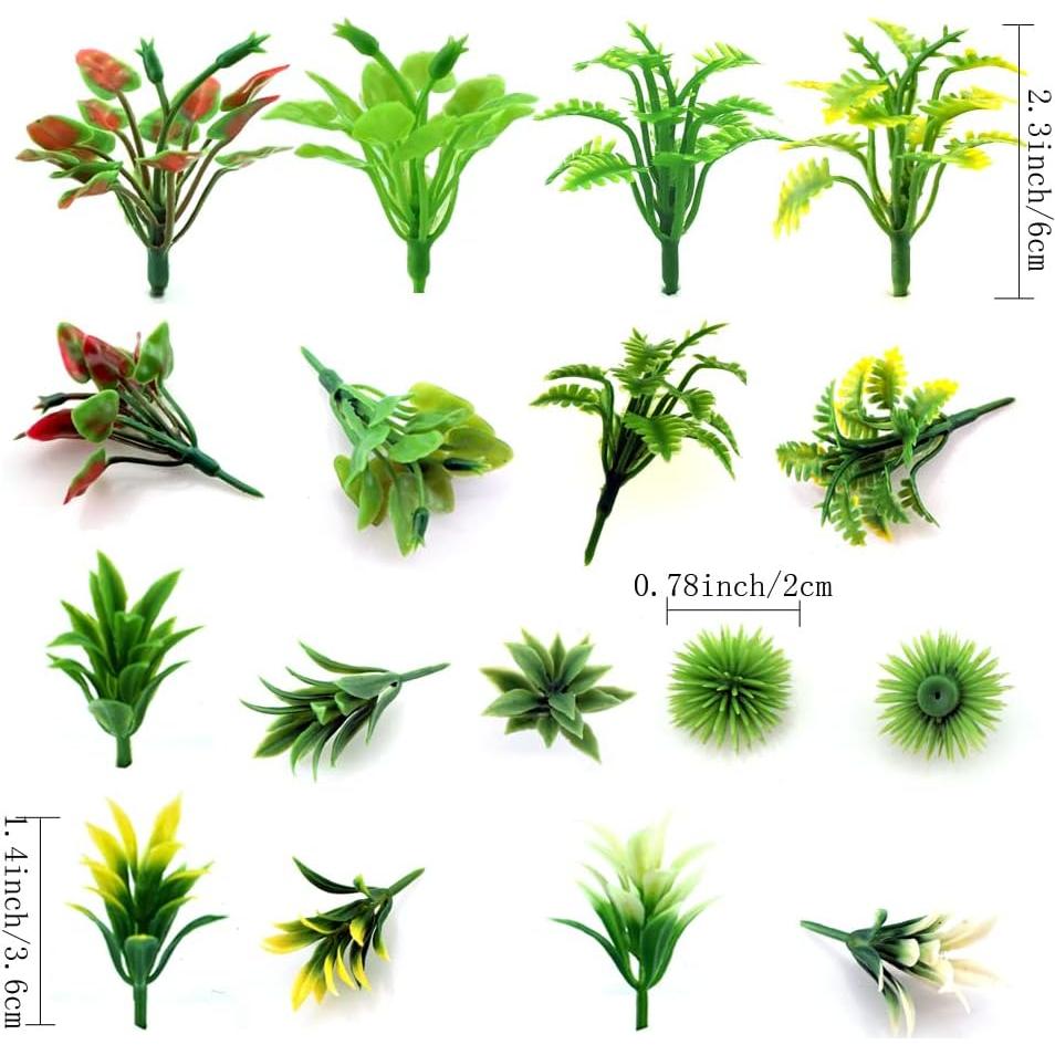 120 Árboles Miniatura SaktopDeco para Diorama y Jardín