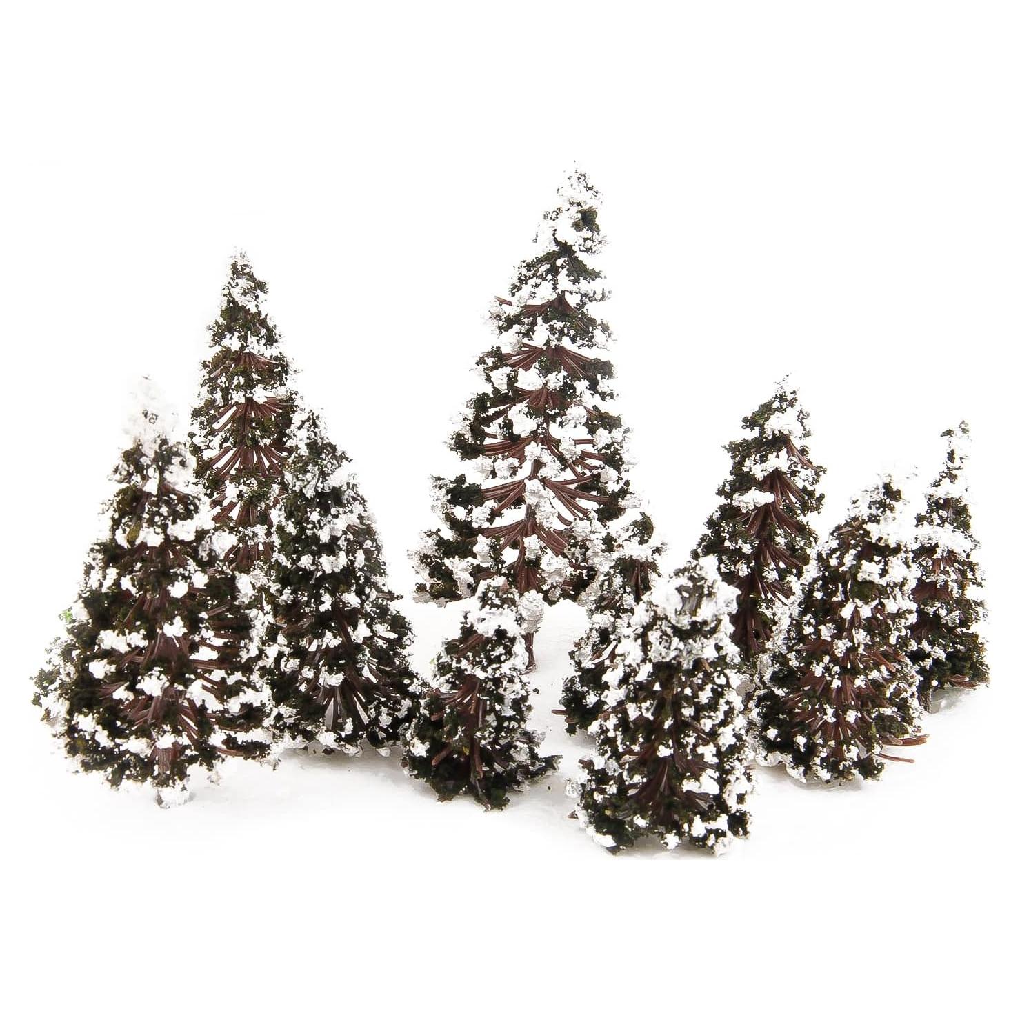 Yetaha 16PCS Árboles de Modelo Cedro para Diorama 6-12cm