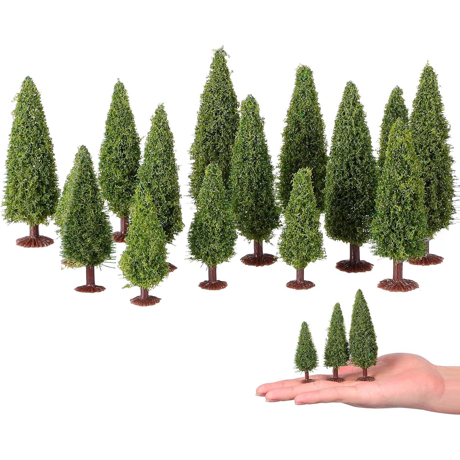 15 Mini Árboles de Cedro Ciieeo 6/8/10CM Decoración