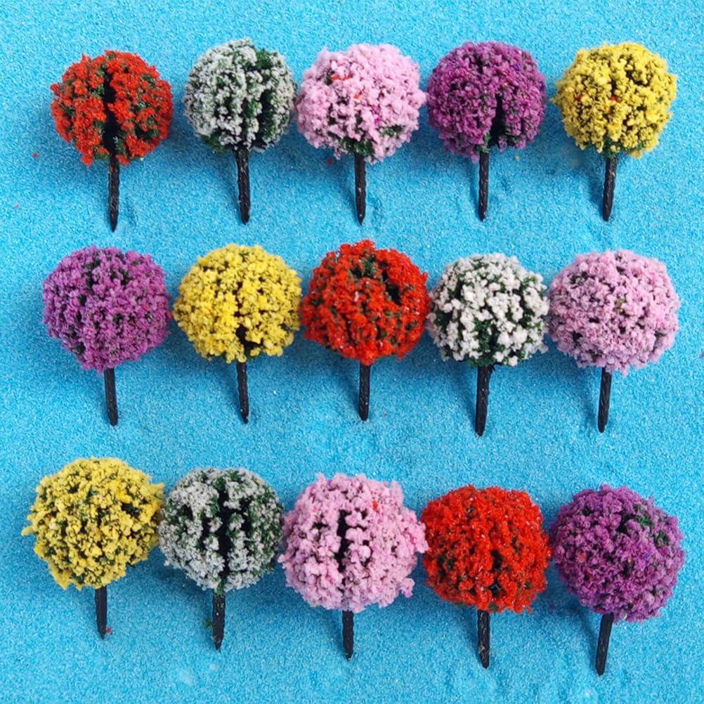 24 Árboles de Flores Miniatura Hemoton para Jardín y Decoración