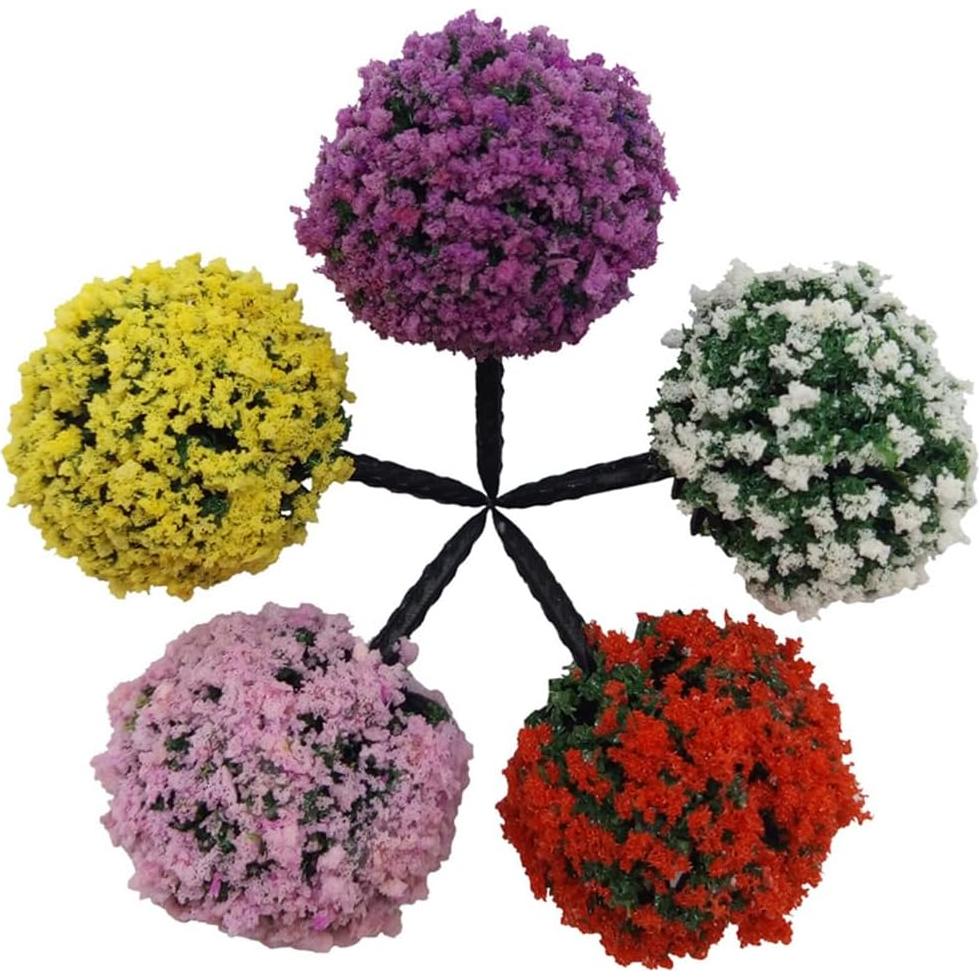 24 Árboles de Flores Miniatura Hemoton para Jardín y Decoración