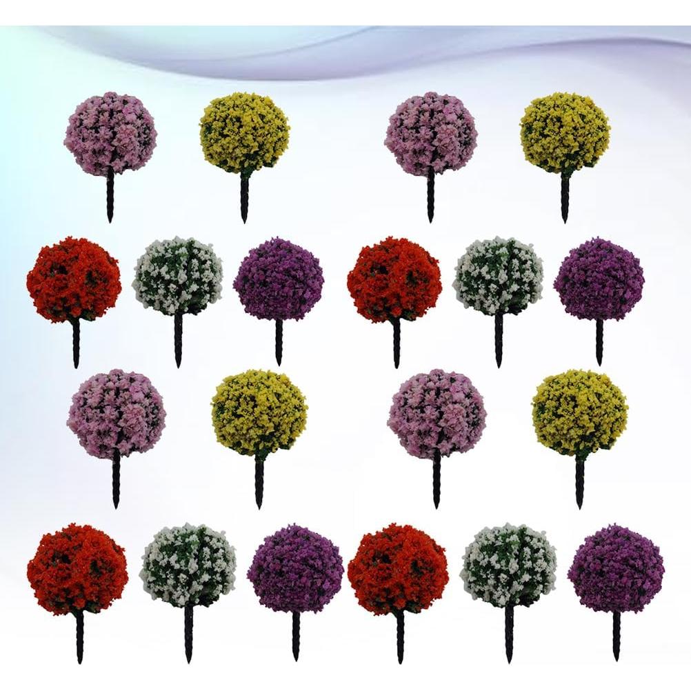24 Árboles de Flores Miniatura Hemoton para Jardín y Decoración