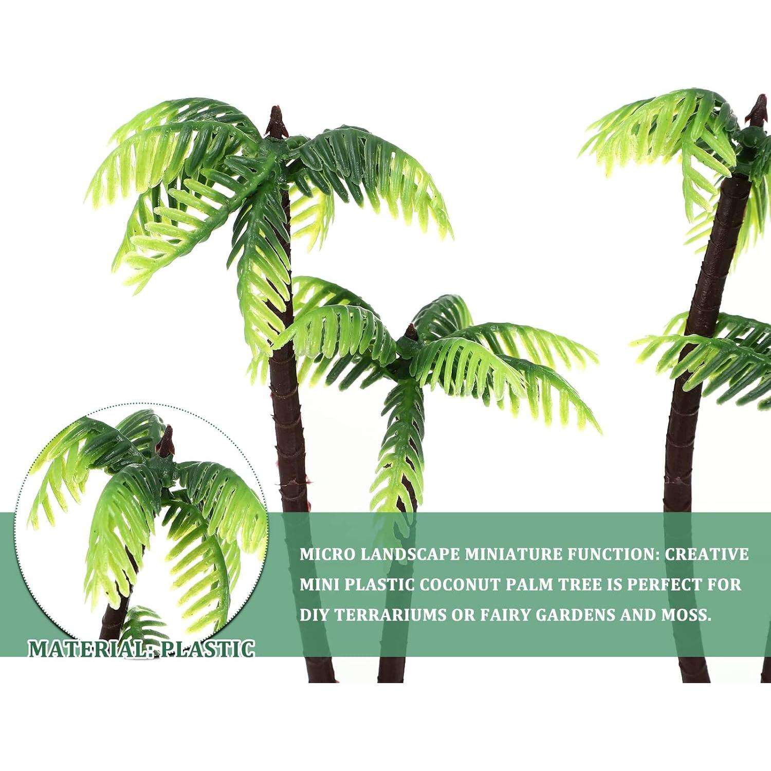 SUPVOX Mini Árbol de Palma 3pcs Decoración Jardín 12cm