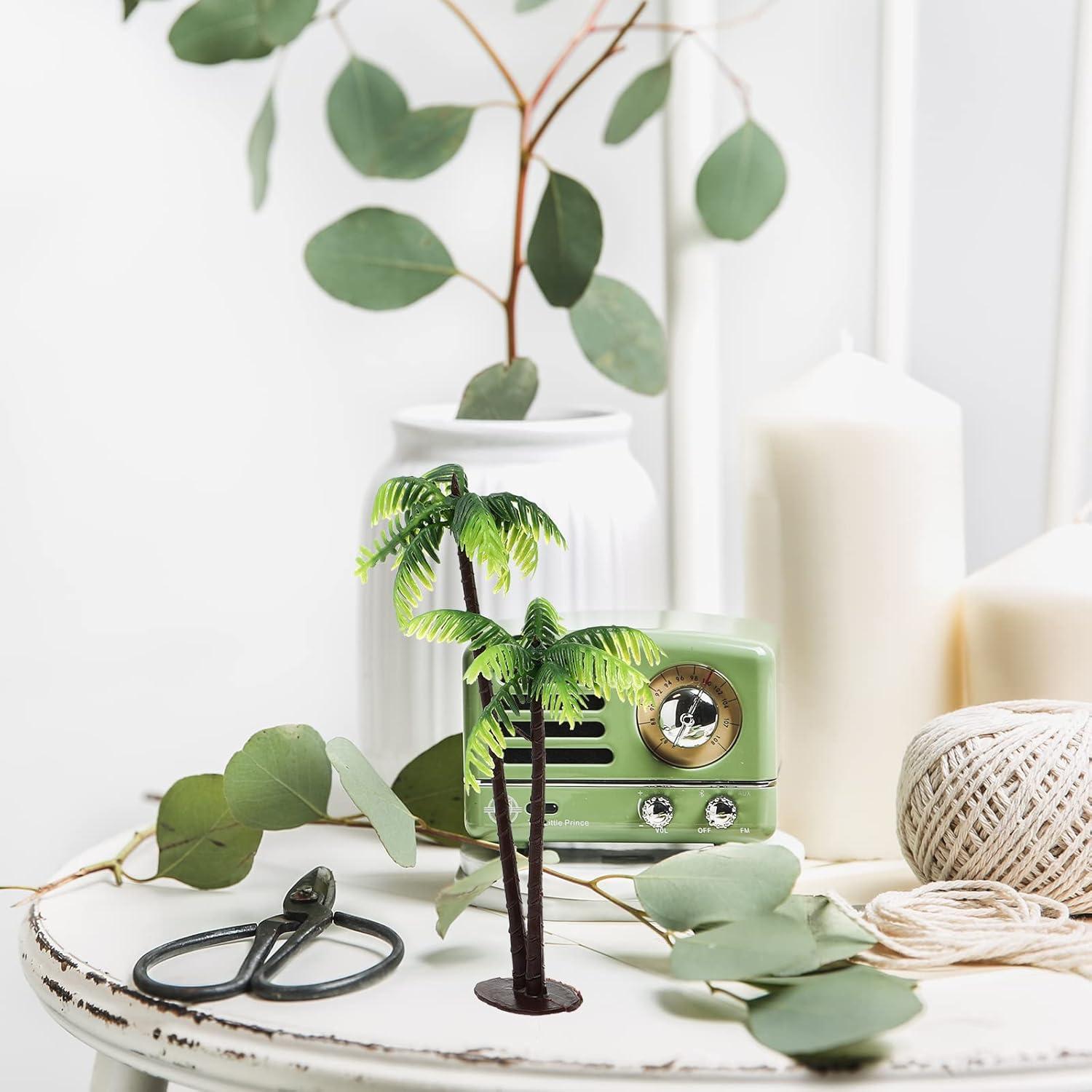 SUPVOX Mini Árbol de Palma 3pcs Decoración Jardín 12cm