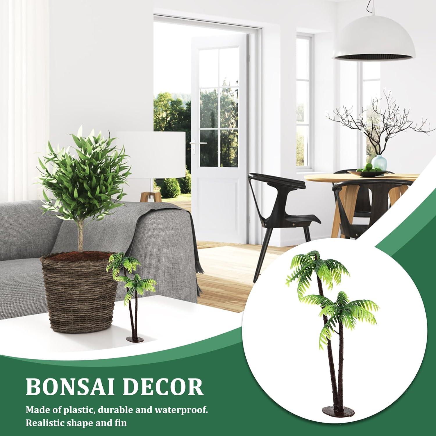 SUPVOX Mini Árbol de Palma 3pcs Decoración Jardín 12cm