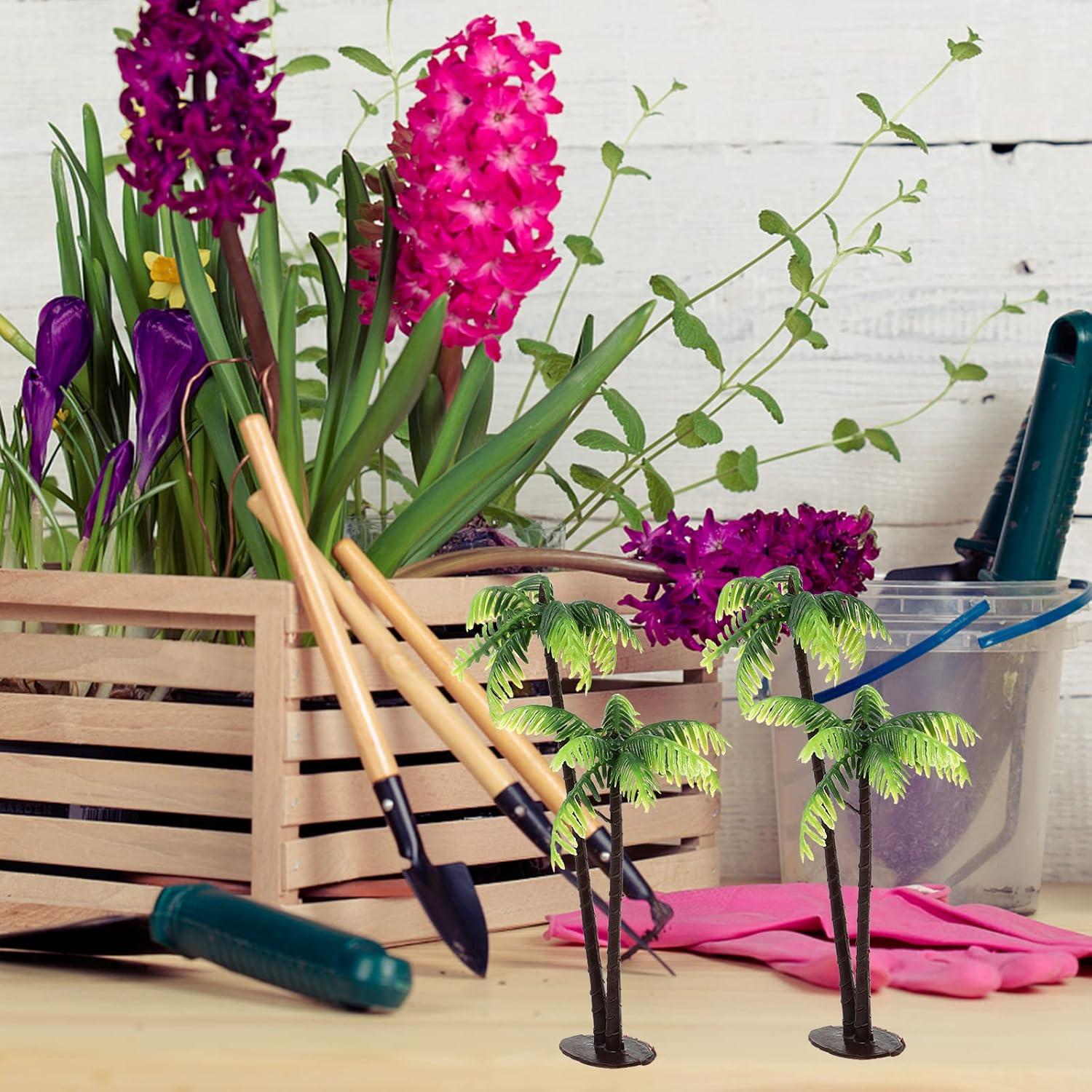 SUPVOX Mini Árbol de Palma 3pcs Decoración Jardín 12cm