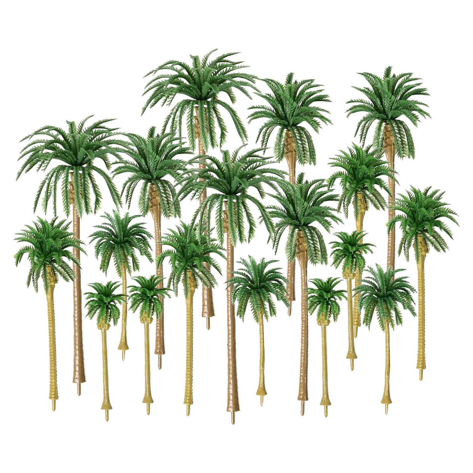 Árboles de Palma HUIANER 18PCS Miniatura Decorativos 8-16cm
